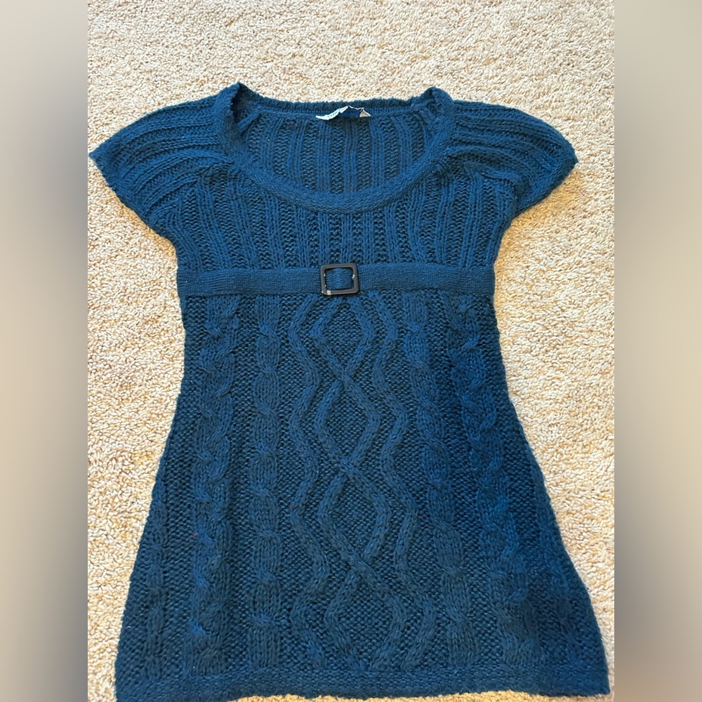 FREE W/ ANY PURCHASE Blue Cable Knit Sweater